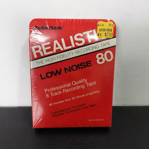 Radio Shack REALISTIC Low Noise 80 Min 8 Track Recording Tape New Sealed